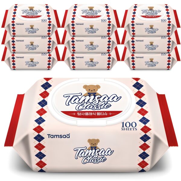 Classic Wet Wipes with Cap, 100 Sheets, 10 Packs