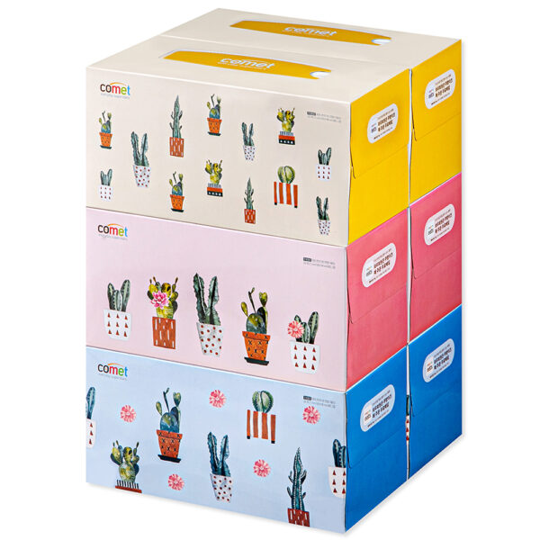 Premium Soft Natural Pulp Facial Tissues, 280 Sheets, 6 Packs