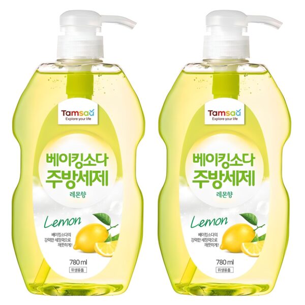 Baking Soda Kitchen Detergent, Lemon Scent, 780ml, 2 Bottles